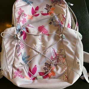 The North Face Women's Backpack - Pink and Cream Floral